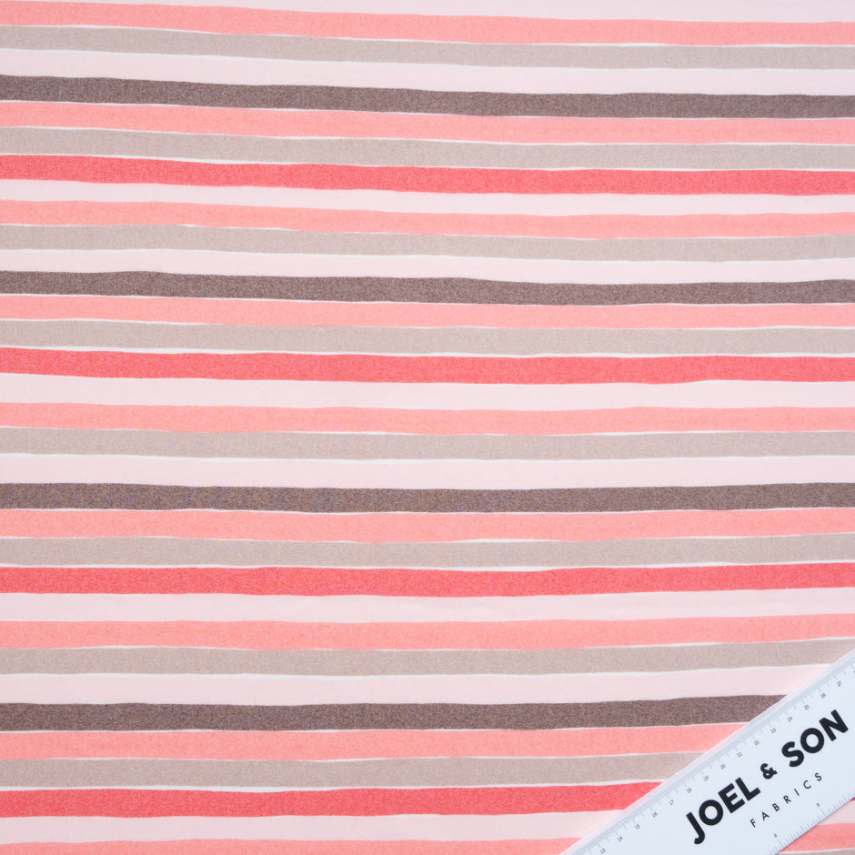 Multi-Coloured Striped Microfibre