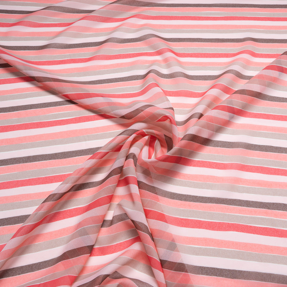 Multi-Coloured Striped Microfibre