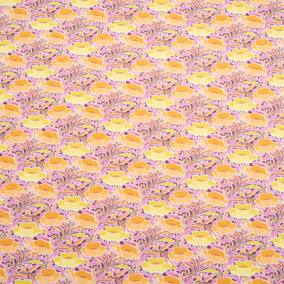 Yellow 'Poppy Canopy' Liberty Cotton Tana Lawn