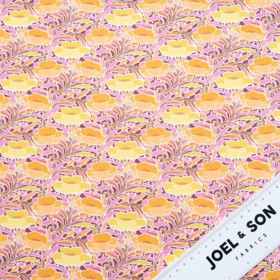 Yellow 'Poppy Canopy' Liberty Cotton Tana Lawn