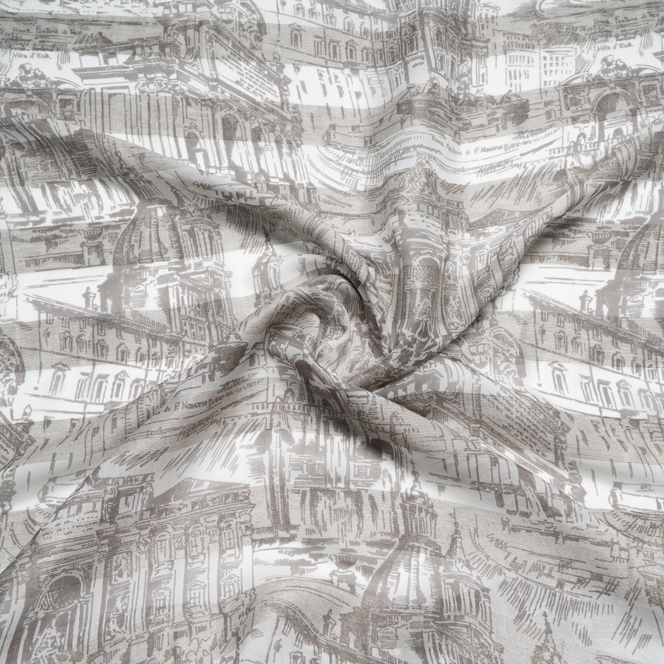 Printed Linen & Silk Blend