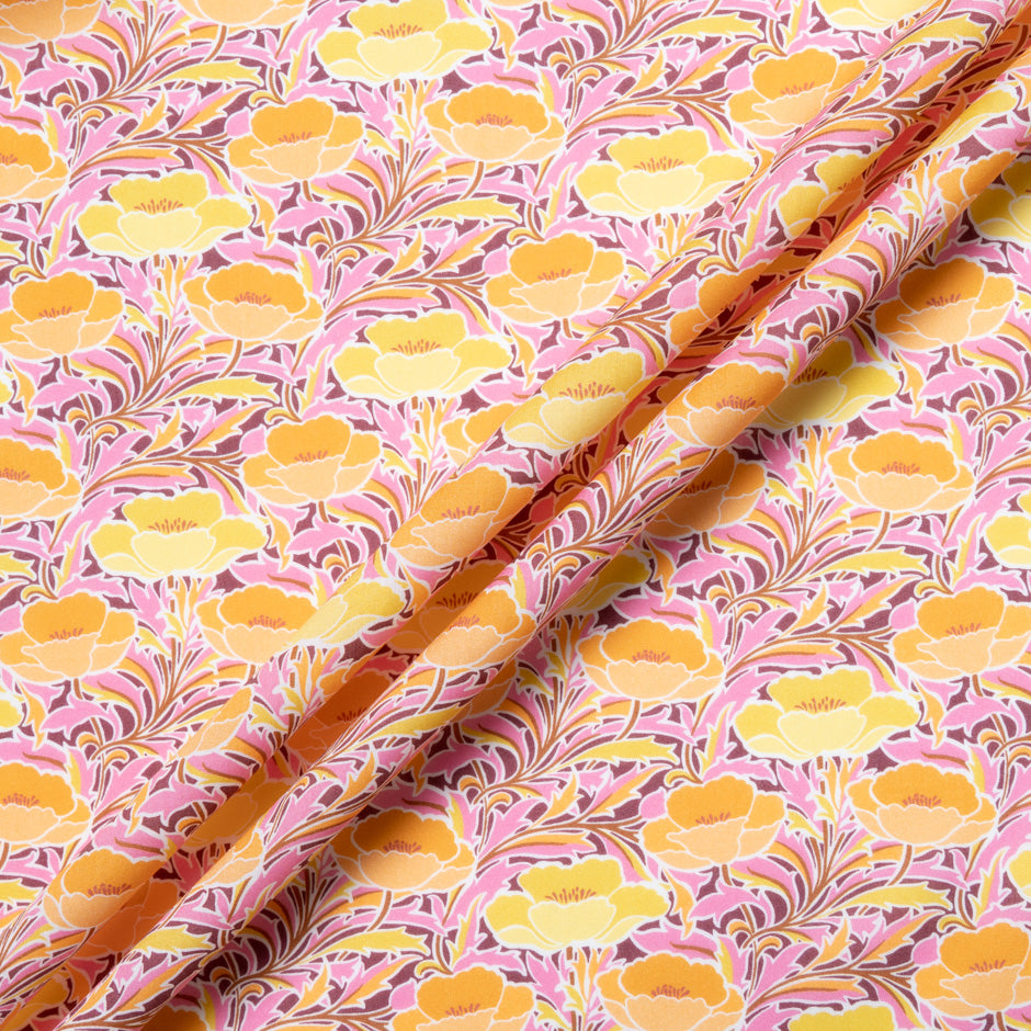 Yellow 'Poppy Canopy' Liberty Cotton Tana Lawn