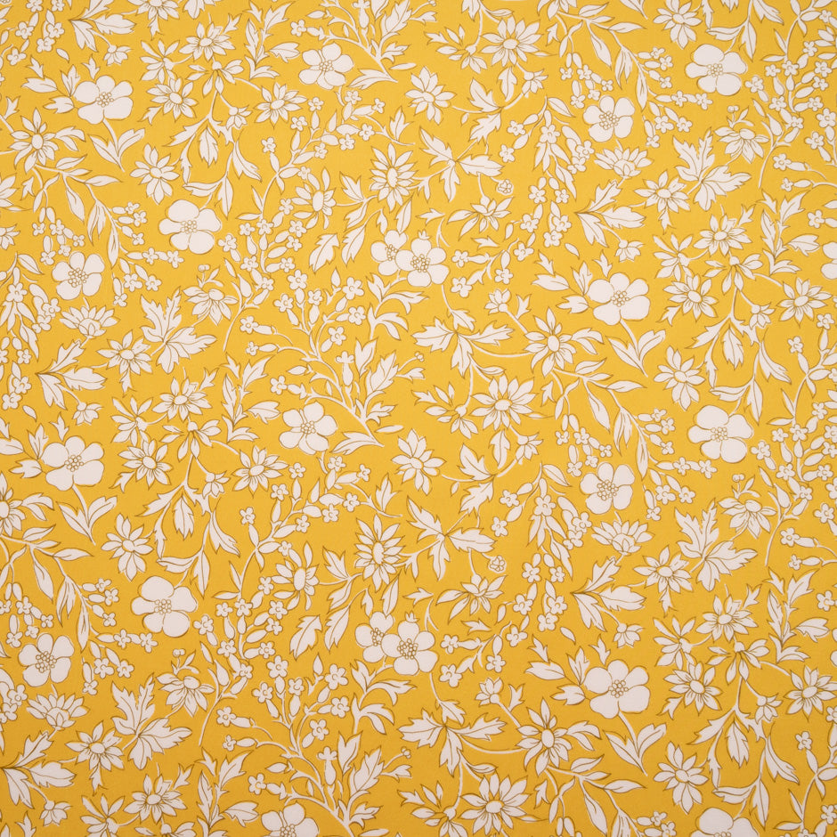 Yellow 'Callie Meadow' Liberty Cotton Tana Lawn