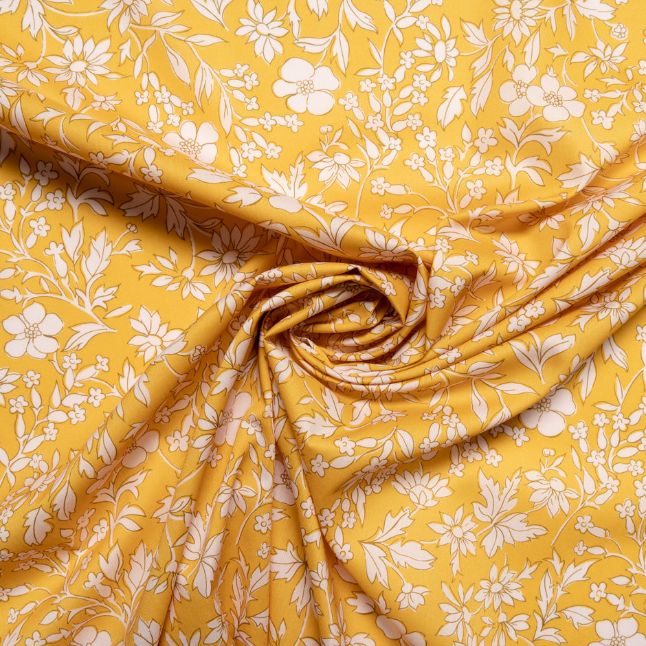 Yellow 'Callie Meadow' Liberty Cotton Tana Lawn
