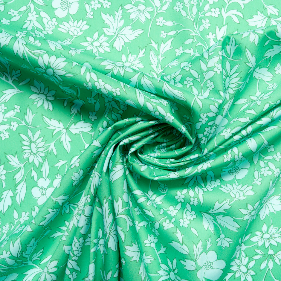 Mint 'Callie Meadow' Liberty Cotton Tana Lawn