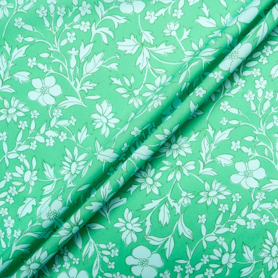 Mint 'Callie Meadow' Liberty Cotton Tana Lawn