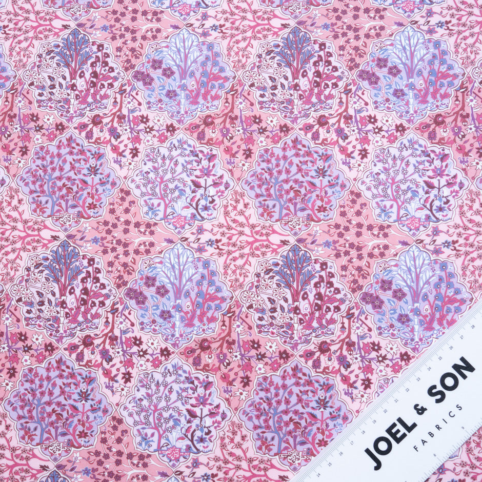 Pink 'Aspley Tile' Liberty Cotton Tana Lawn