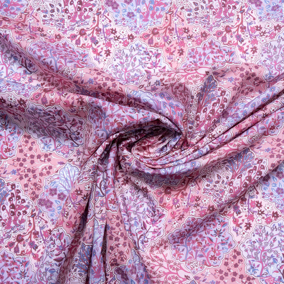 Pink 'Aspley Tile' Liberty Cotton Tana Lawn