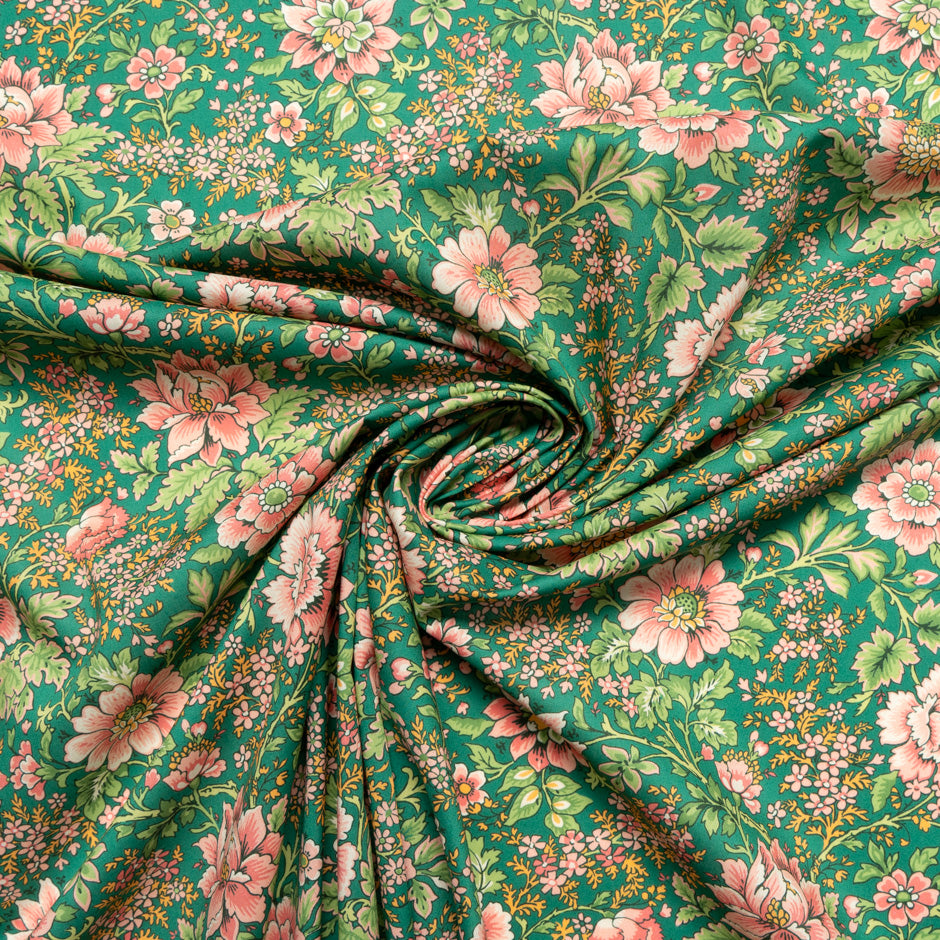 Green 'Vine Garden' Liberty Cotton Tana Lawn