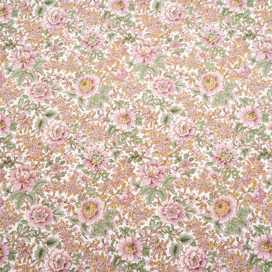 Pink 'Vine Garden' Liberty Cotton Tana Lawn