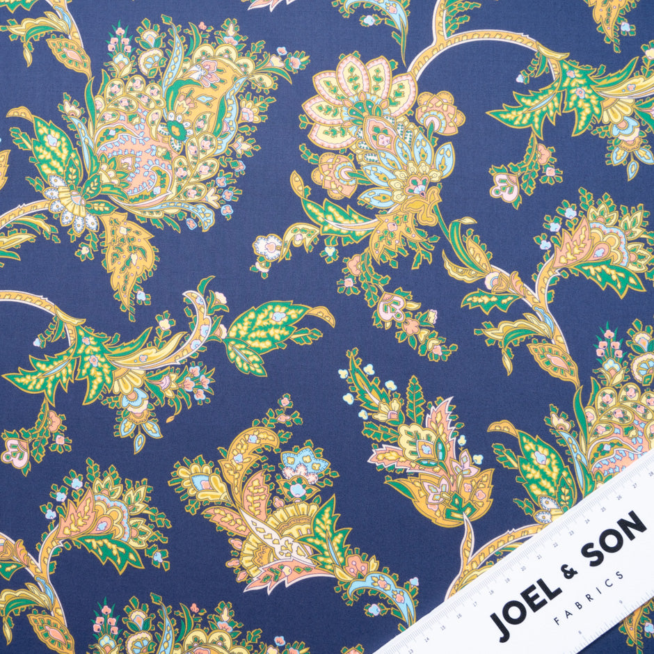 Blue 'Kirkwall Paisley' Liberty Cotton Tana Lawn