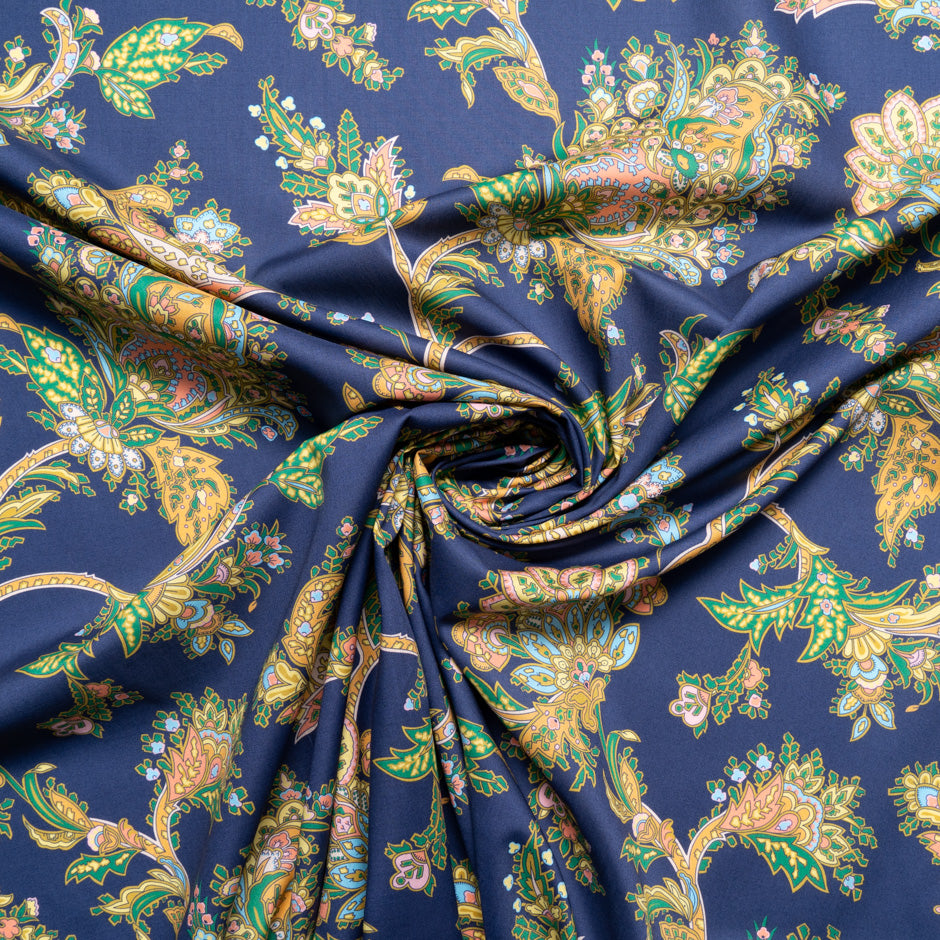 Blue 'Kirkwall Paisley' Liberty Cotton Tana Lawn