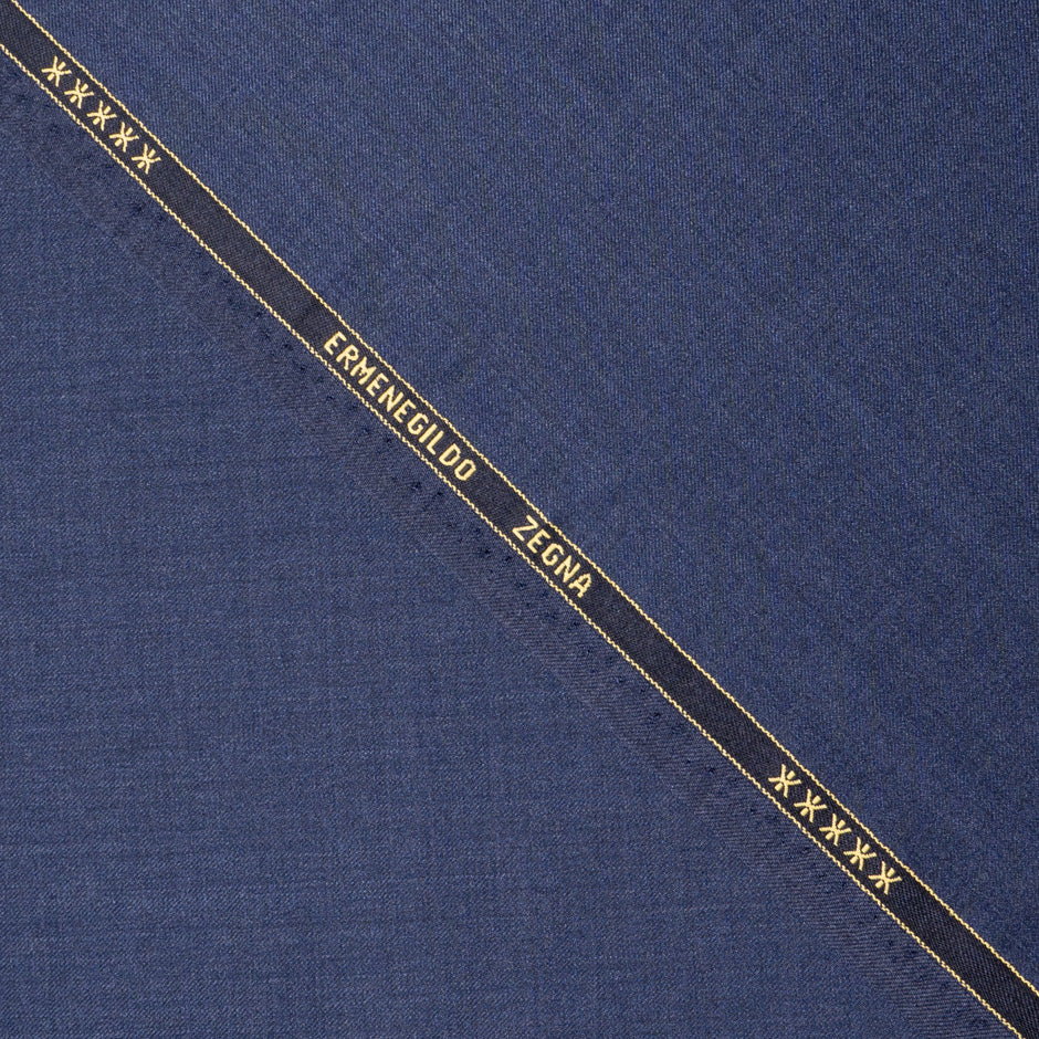 French Blue Superfine Pure Wool Suiting