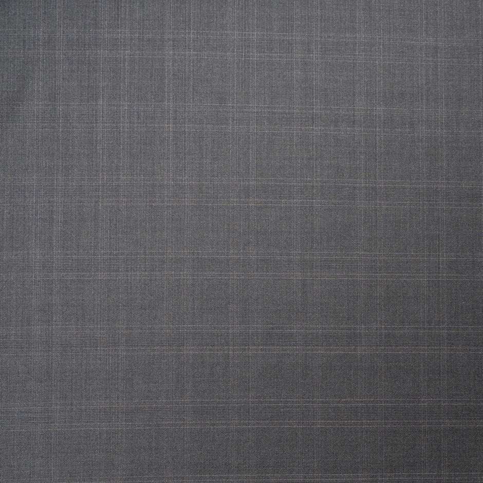 Grey & Brown Checkered Trofeo Pure Wool Suiting