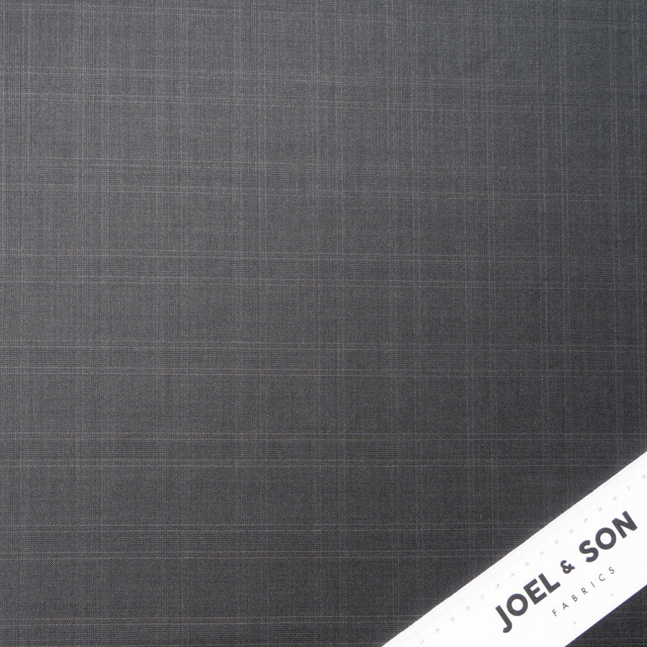 Grey & Brown Checkered Trofeo Pure Wool Suiting