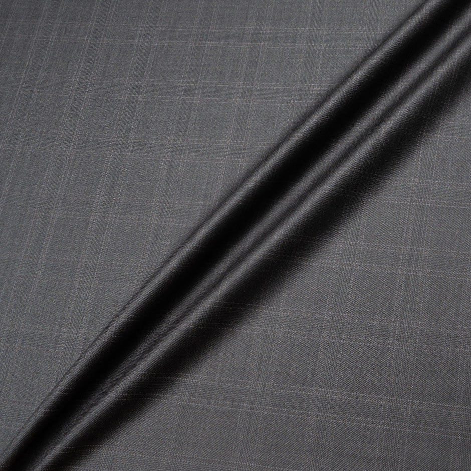 Grey & Brown Checkered Trofeo Pure Wool Suiting