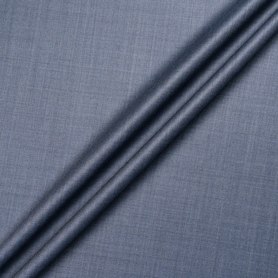 'Denim' Blue Superfine Pure Wool Suiting