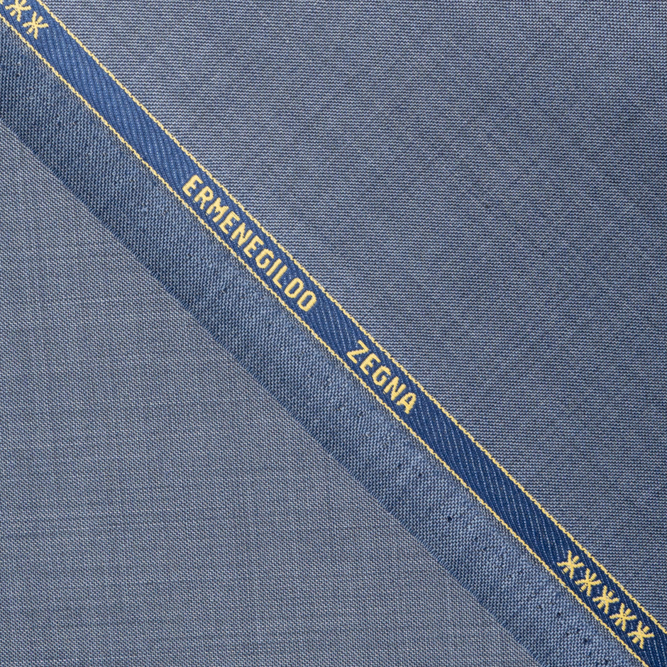 'Denim' Blue Superfine Pure Wool Suiting