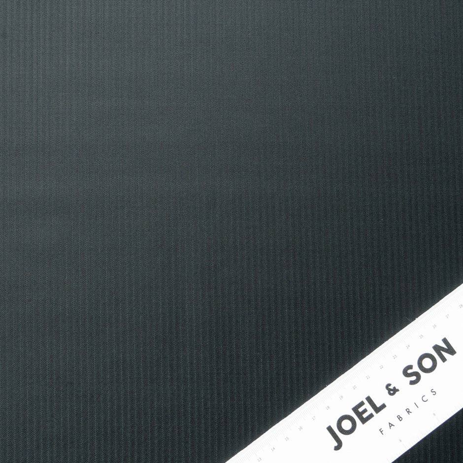 Dark Green Striped Jacquard Trofeo Pure Wool Suiting