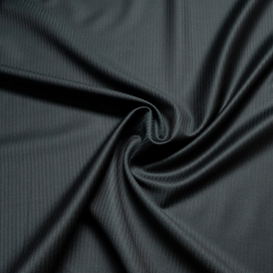 Dark Green Striped Jacquard Trofeo Pure Wool Suiting