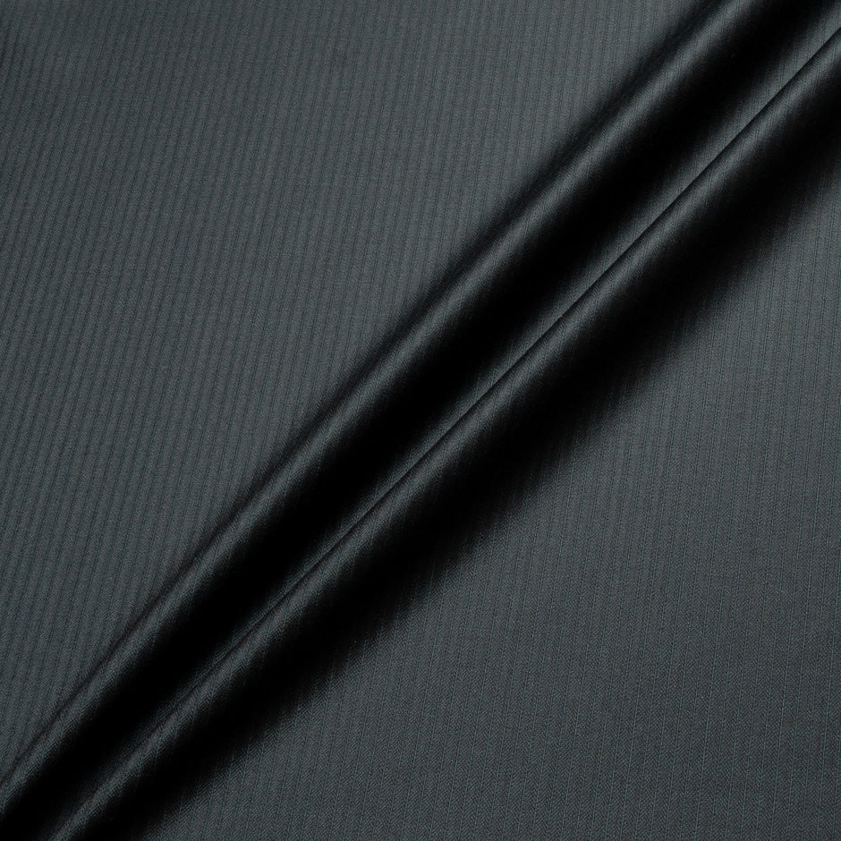 Dark Green Striped Jacquard Trofeo Pure Wool Suiting
