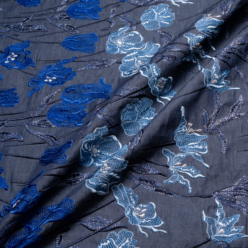 Embroidered Cotton Fabric | Buy Embroidered Cotton Material