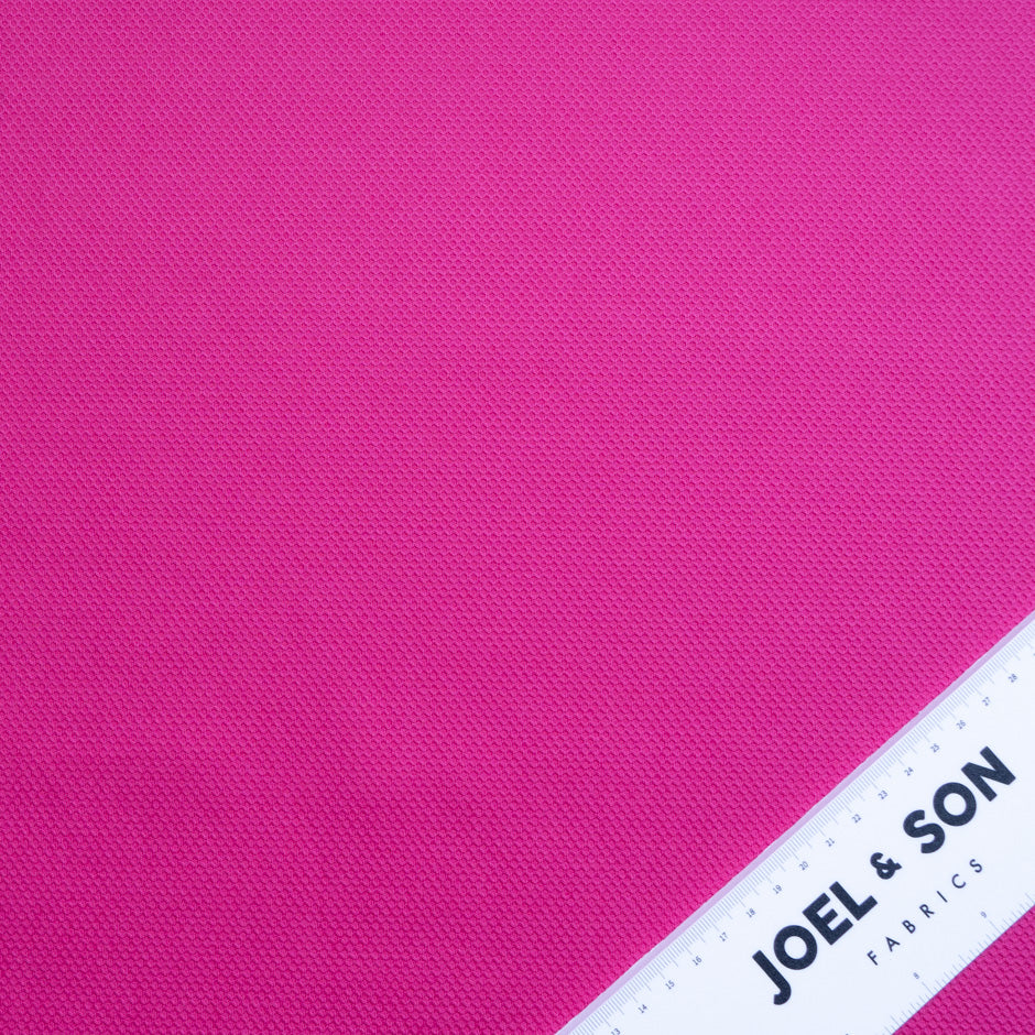 Bright Fuchsia Pink Cotton Piqué