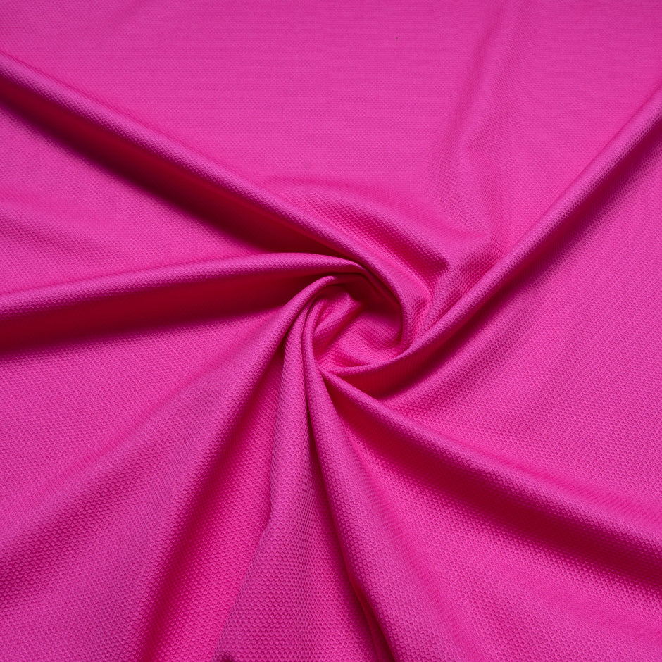 Bright Fuchsia Pink Cotton Piqué