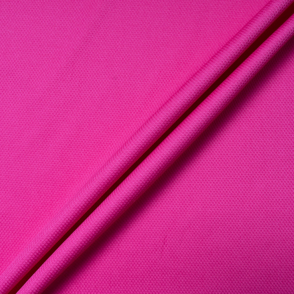 Bright Fuchsia Pink Cotton Piqué