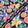 Large Multi Floral Laminate Printed Silk Jacquard