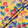 Large Multi Floral Laminate Yellow Silk Jacquard