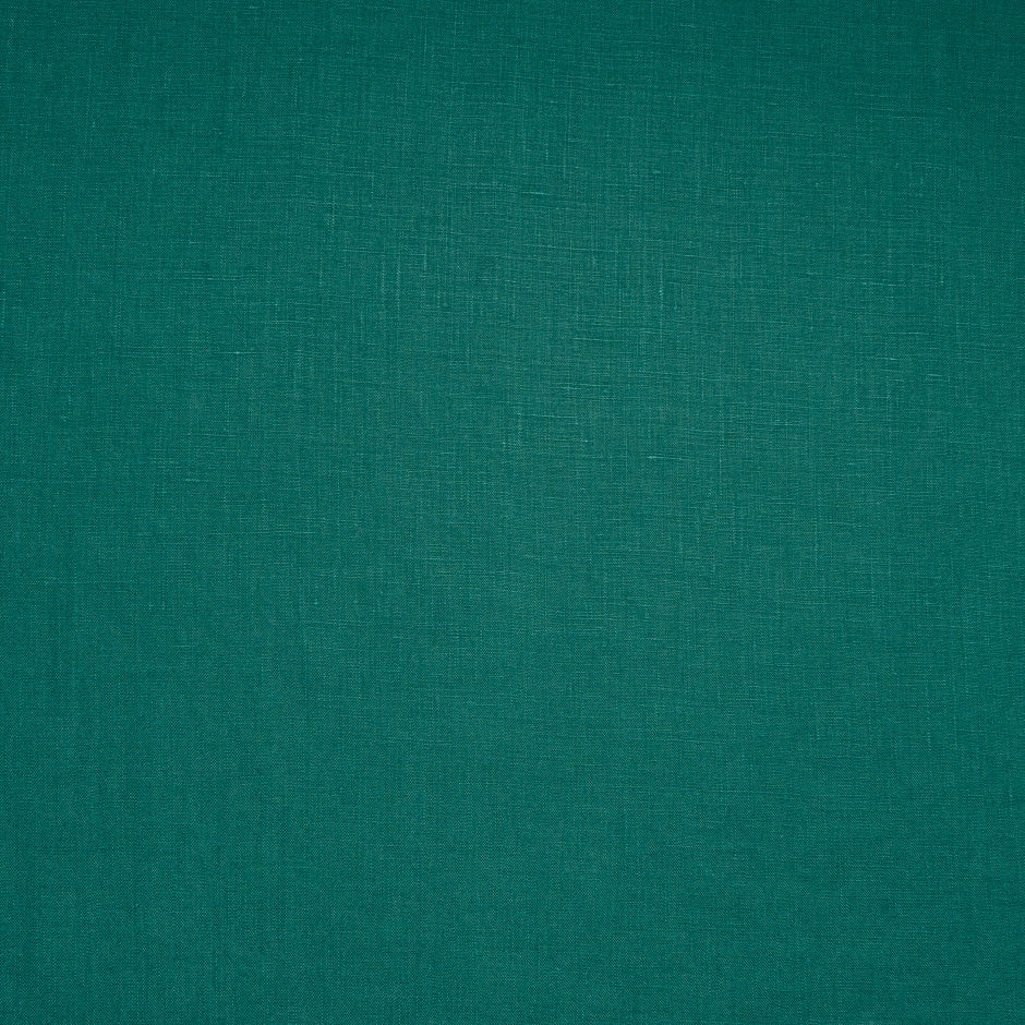 Dark Teal Green Pure Linen