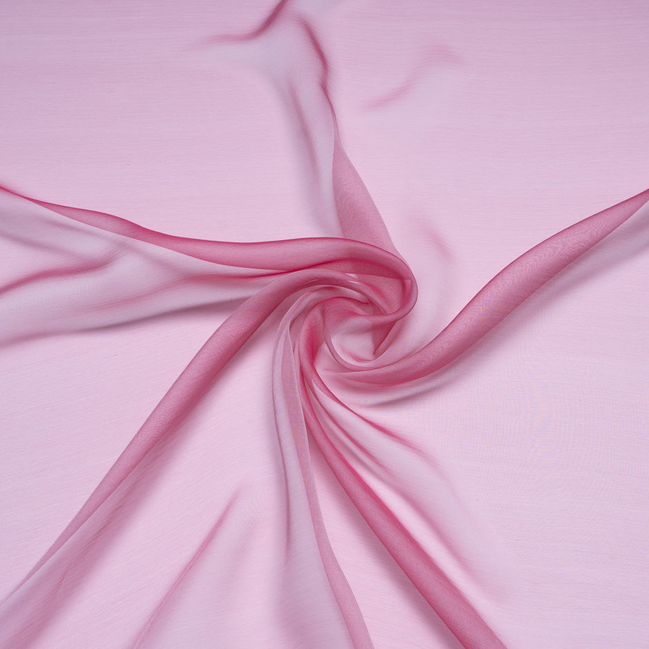 Cherry Red Shot Silk Chiffon
