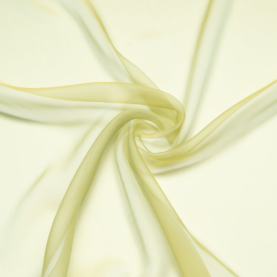 Pea Green Shot Silk Chiffon