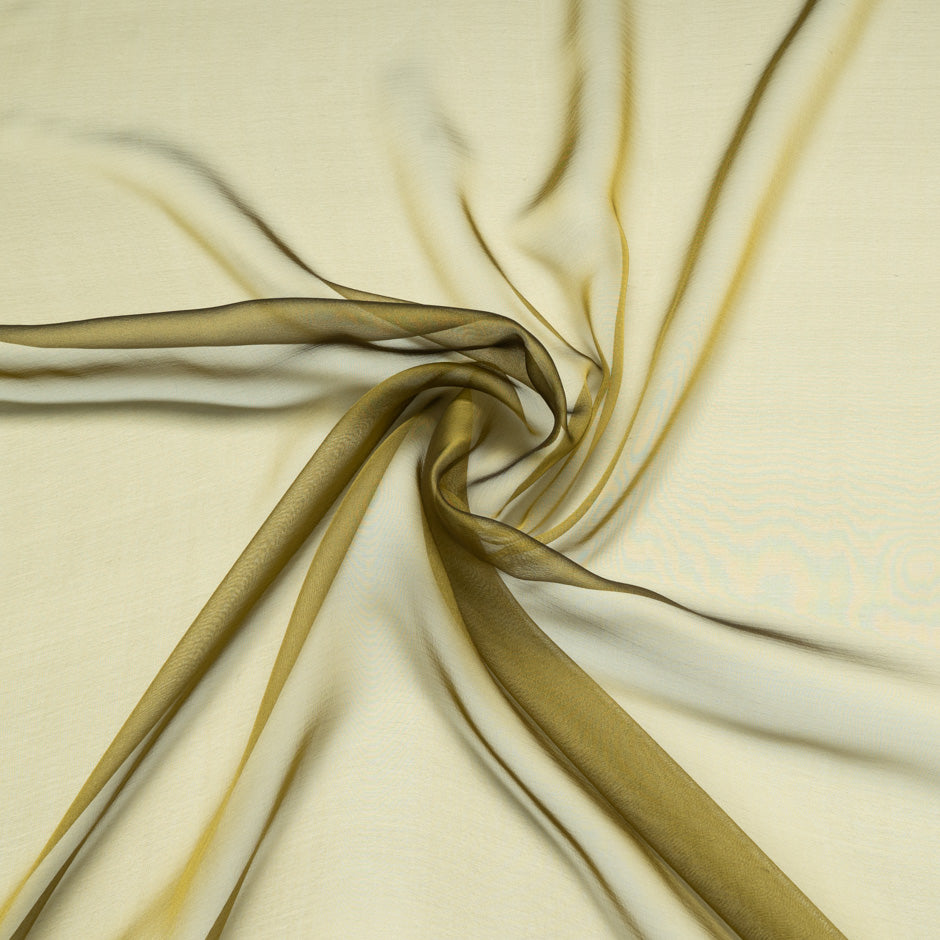 Rich Olive Green Shot Silk Chiffon