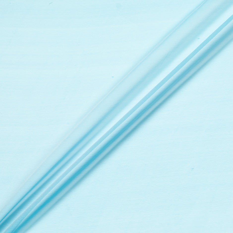 Turquoise Blue Shot Silk Chiffon