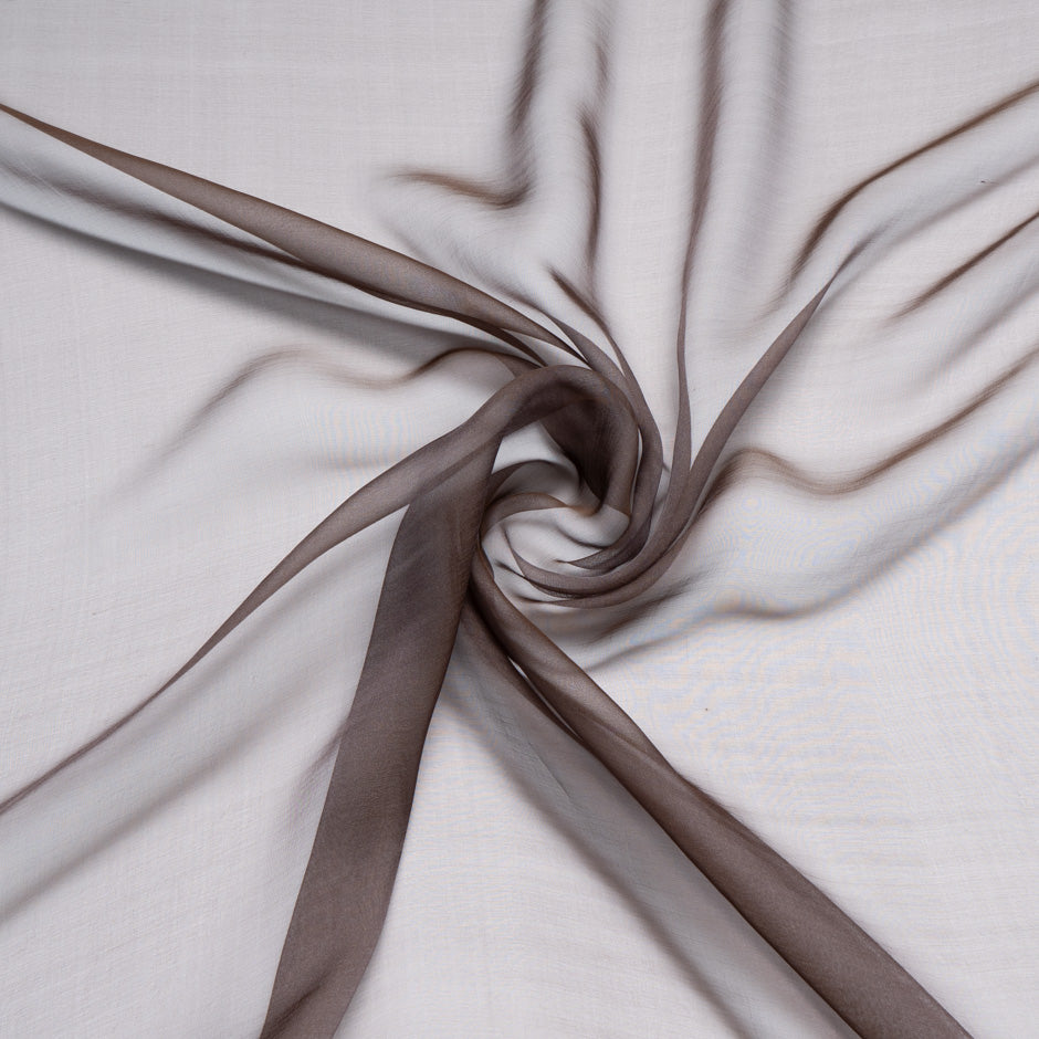 Chocolate Brown Shot Silk Chiffon