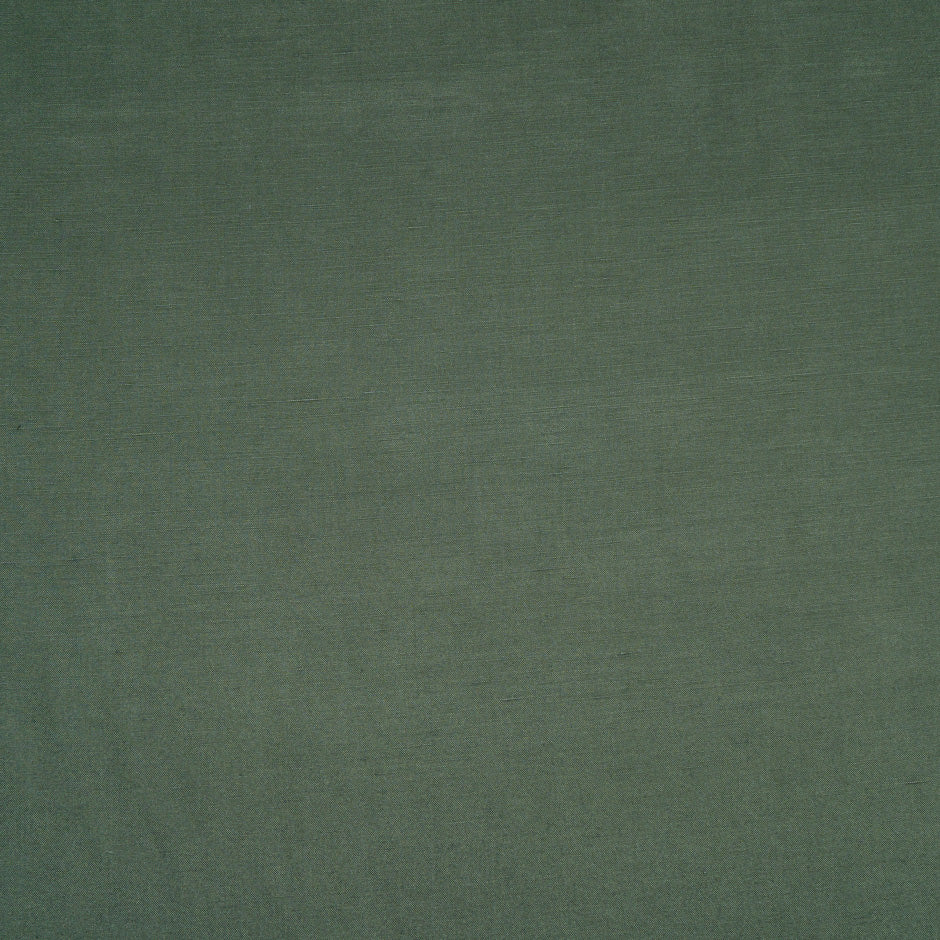 Dark Olive Green Silk & Linen Blend