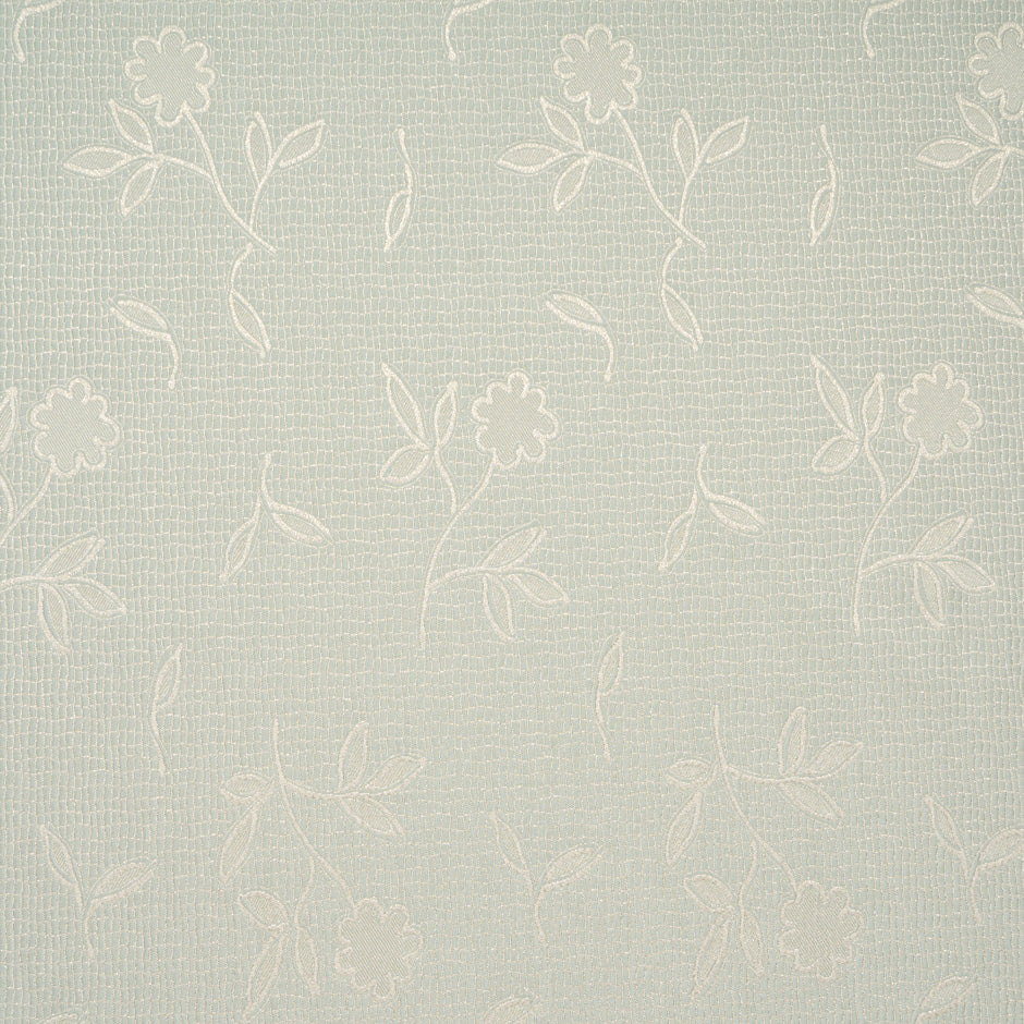 Pale Green & Cream Floral Jacquard Brocade