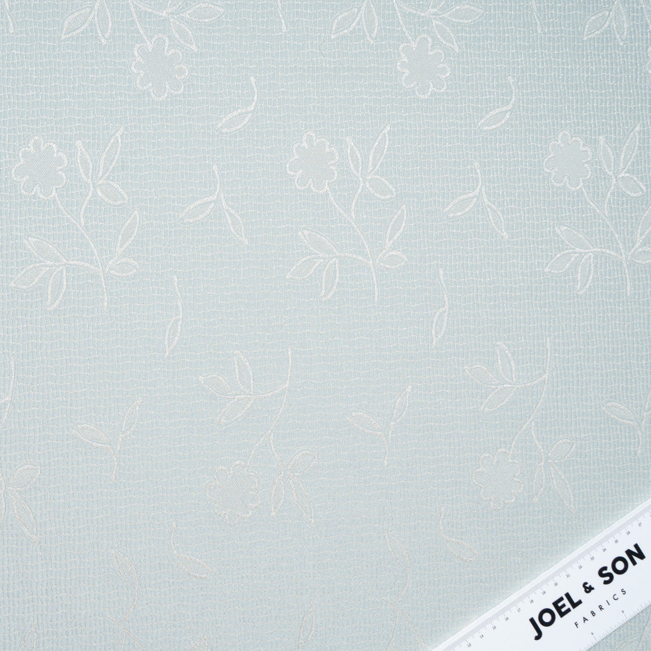 Soft Eau de Nil Floral Jacquard Brocade