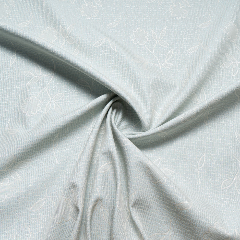 Soft Eau de Nil Floral Jacquard Brocade