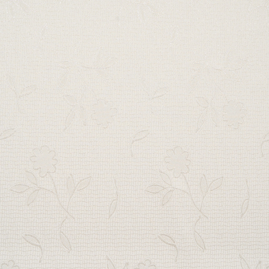Cream Floral Jacquard Brocade