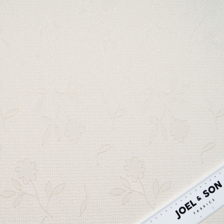 Cream Floral Jacquard Brocade