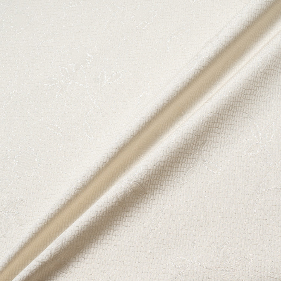 Cream Floral Jacquard Brocade