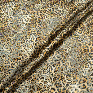 Brown Animal Print Silk Blend