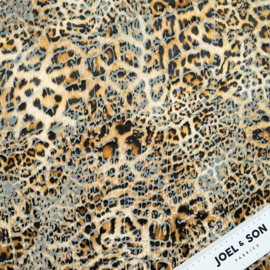 Brown & Black Animal Print Silk Blend