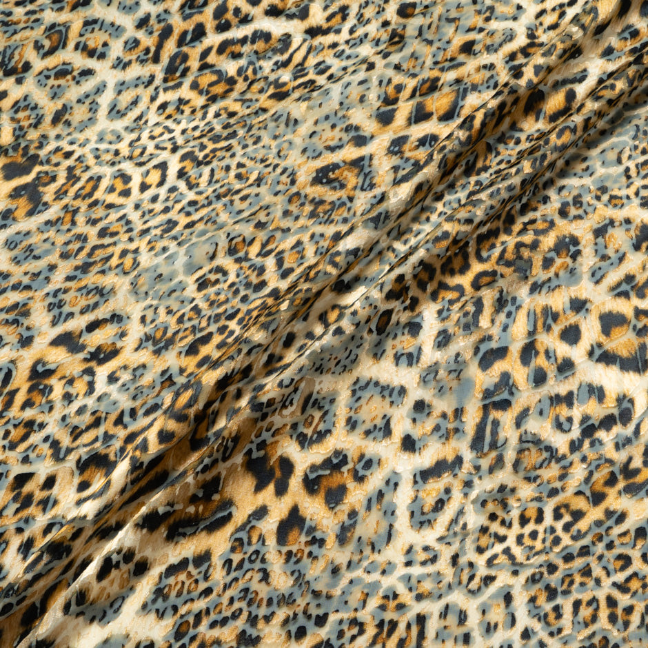 Brown & Black Animal Print Silk Blend
