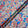 Ice Blue & Red Floral Printed Royal Blue Silk Twill