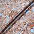Brown & Grey Floral Printed Sky Blue Silk Twill