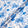 Blue Floral Printed Ivory Pure Silk Twill